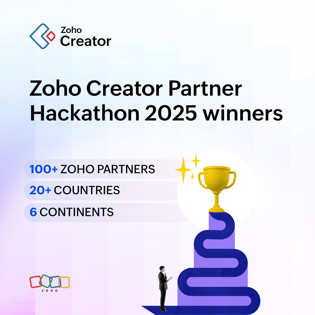 Zoho Creator Partner Hackathon 2025 winners announcement